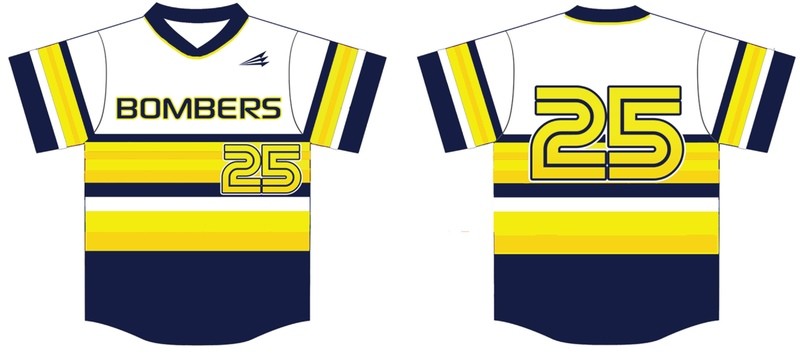 Tri-County Bombers Baseball Custom Jersey #3a