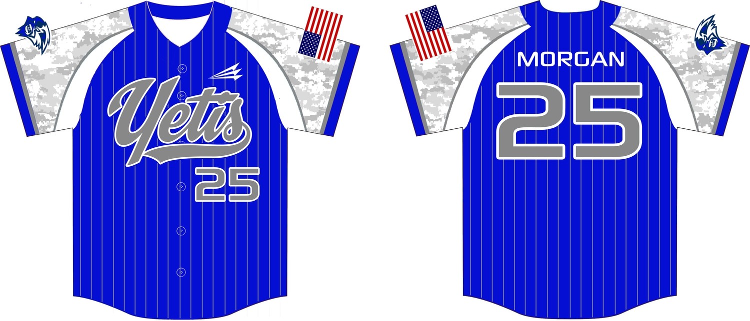 Yetis Custom Baseball Jersey 4C