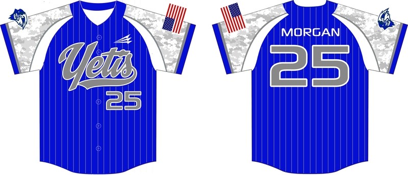 Yetis Custom Baseball Jersey 4C