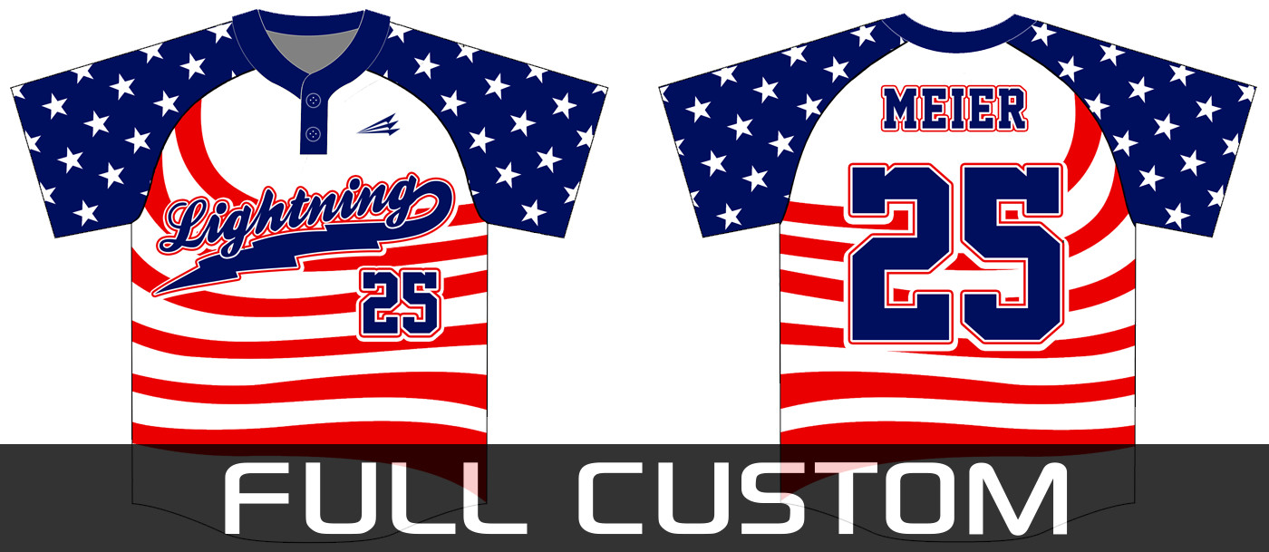 Leesburg Lightning Baseball Custom Jersey Design #1