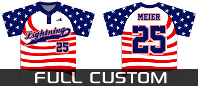 Leesburg Lightning Baseball Custom Jersey Design #1