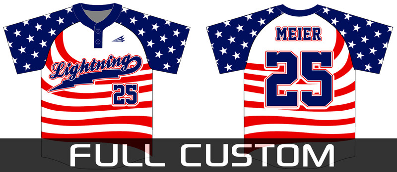 Leesburg Lightning Baseball Custom Jersey Design #1