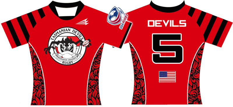 Binghamton Devils Custom Classic Rugby Jersey #1