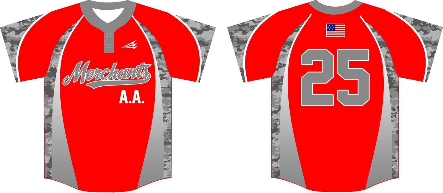 Merchants A.A. Custom Baseball Jersey Design #1b