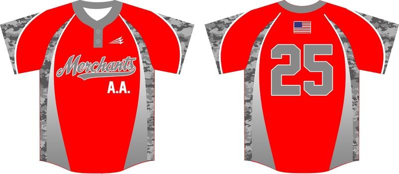 Merchants A.A. Custom Baseball Jersey Design #1b