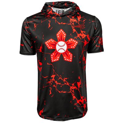 Stranger Swings Short Sleeve HyperMAX Baseball Hoodie Stranger Swings Short Sleeve HyperMAX Baseball Hoodie