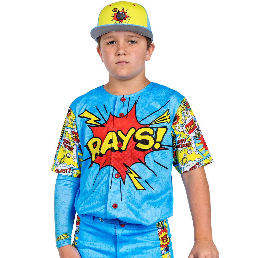 Triton Rays Comic Book Bombs Baseball Jersey