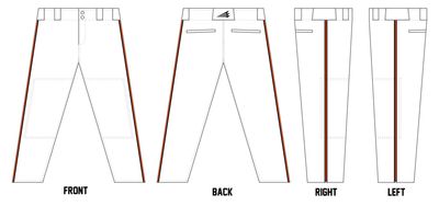 Georgetown Mavericks Custom Athletic Cut Baseball Pants #BP15A