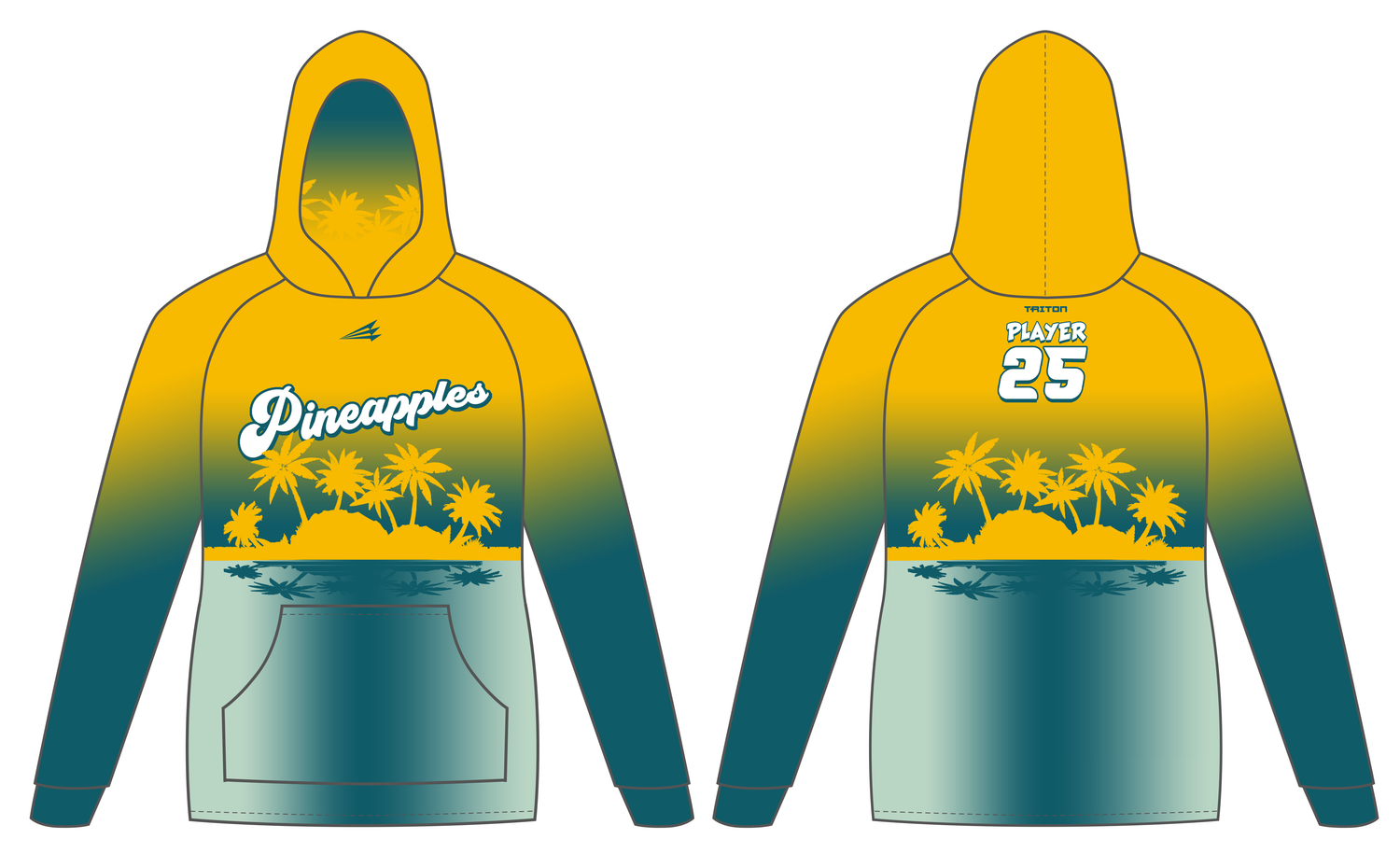 Pineapples Custom Vulcan Hoodie #VH1B