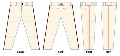 Georgetown Mavericks Custom Athletic Cut Baseball Pants #BP1D