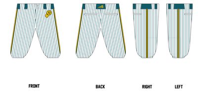 Pineapples Custom Knicker Baseball Pant #BP9B