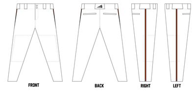 Georgetown Mavericks Custom Pro-Fit Baseball Pants #BP15C