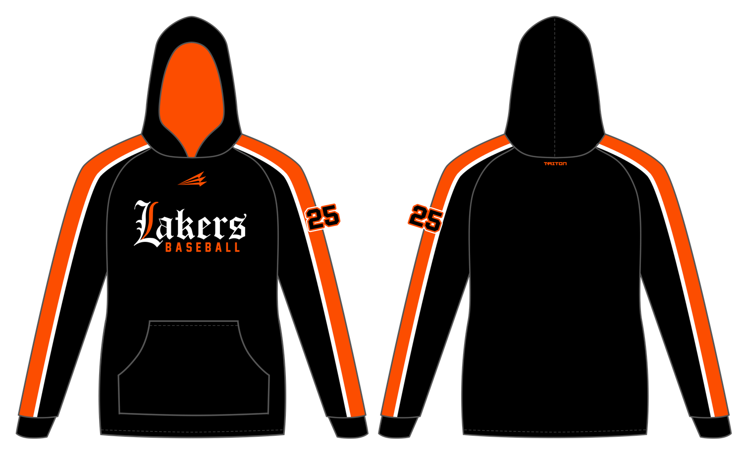 Paris Lakers Baseball Custom Vulcan Hoodie #VH1B