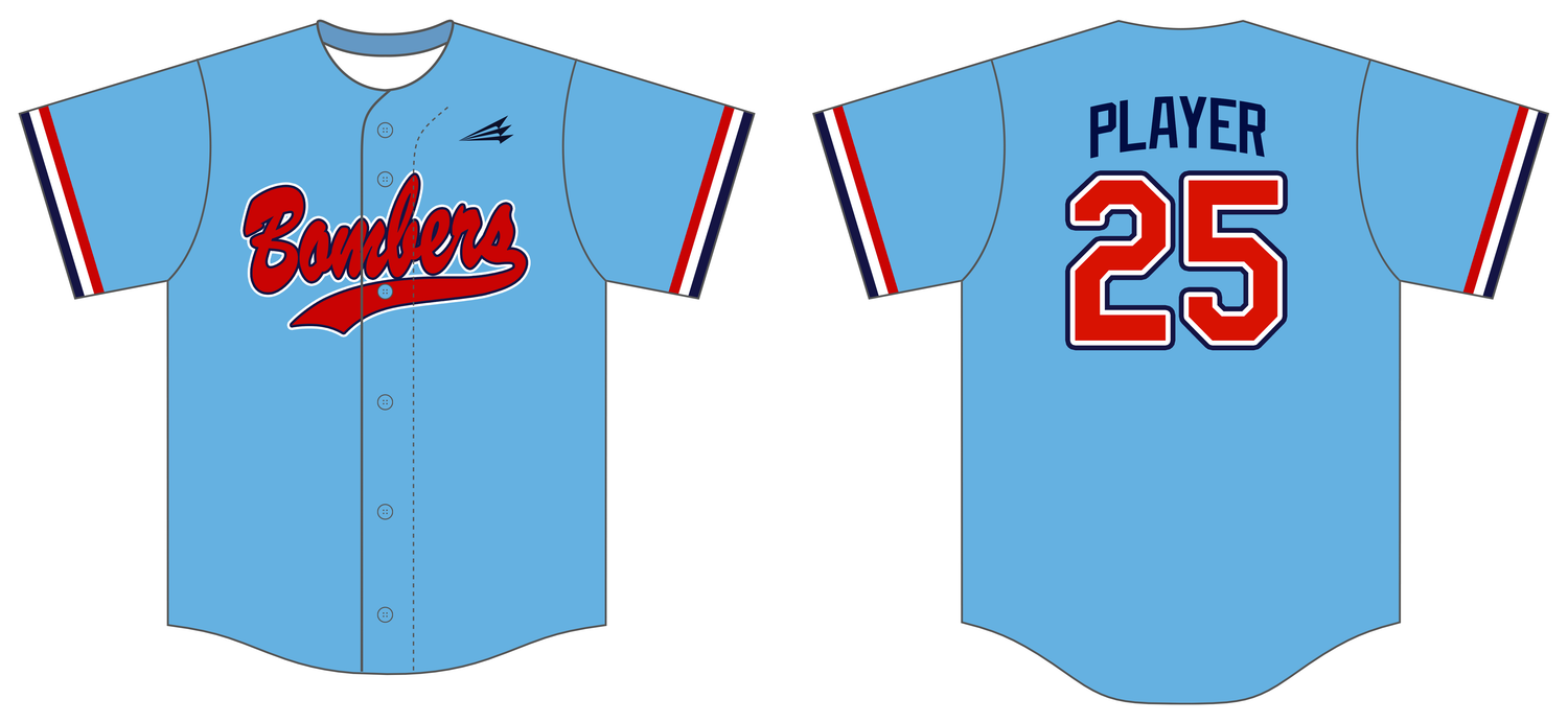Auburn Bombers Custom NanoDri Baseball Jersey #J3