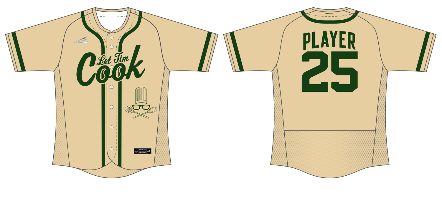 Let Tim Cook Custom SPDFLEX Baseball Jersey #J4B