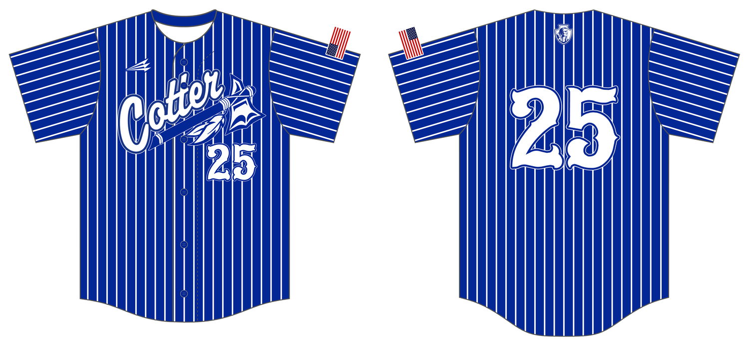 Cotter Warriors Custom HexaFlex Baseball Jersey #J1D
