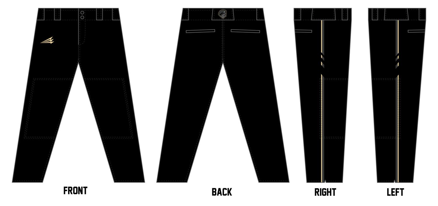 Black Ops (Lugari) Custom Athletic Baseball Pant #BP4