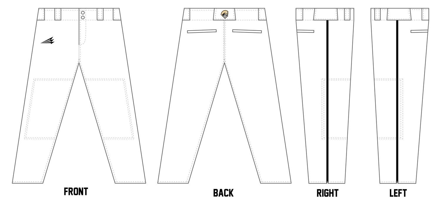 Black Ops (Lugari) Custom Athletic Baseball Pant #BP3B