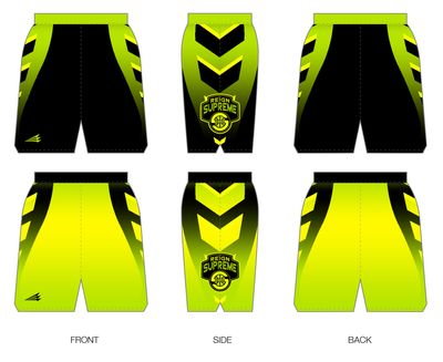 Indiana Reign Supreme Custom Reversible HexaFlex Basketball Shorts #BS5D, BS5E