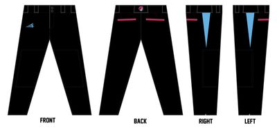 Black Ops (Lugari) Custom Athletic Baseball Pant #BP2C