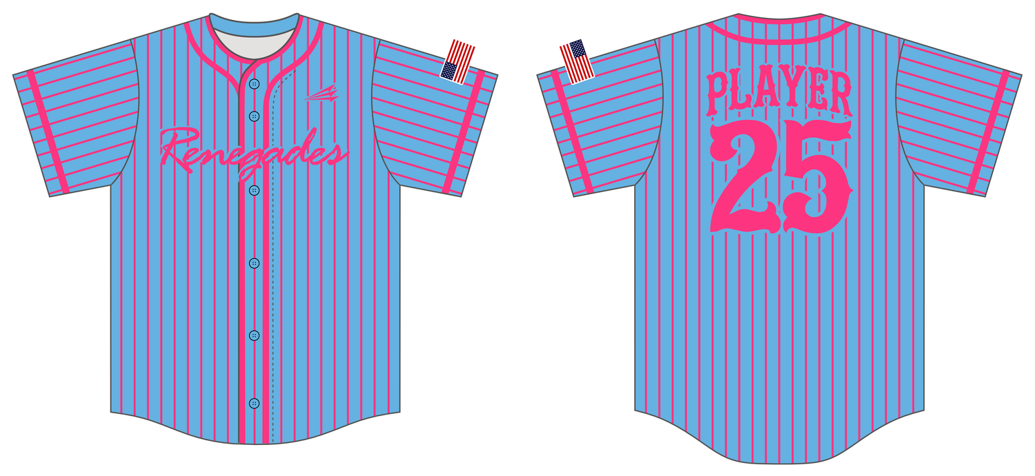 Renegades (Ledezma) Custom NEON HexaFlex Baseball Jersey #J8