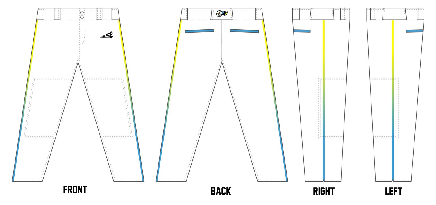 Blue Bombers Custom Athletic Baseball Pant #BP2b