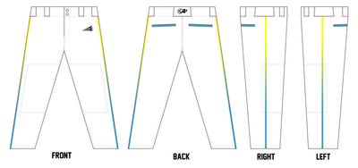 Blue Bombers Custom Athletic Baseball Pant #BP2b