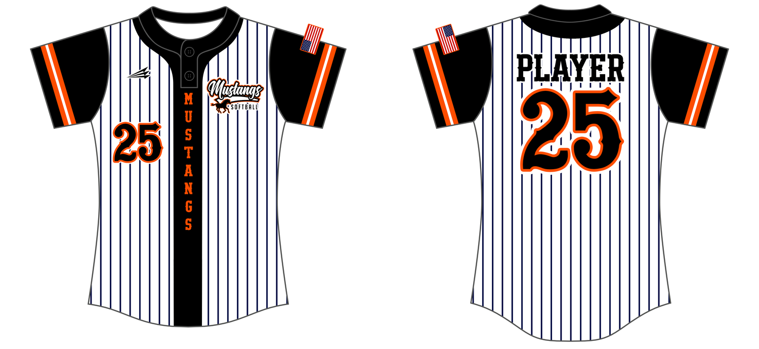 Clio Mustangs Custom HexaFlex Softball Jersey #J4