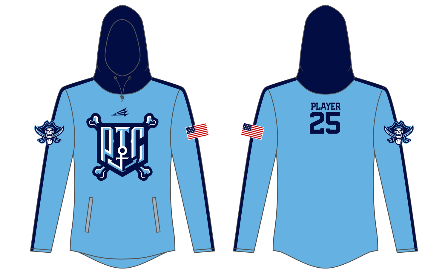 PTC Pirates Custom QuadFlex Hoodie #QF1