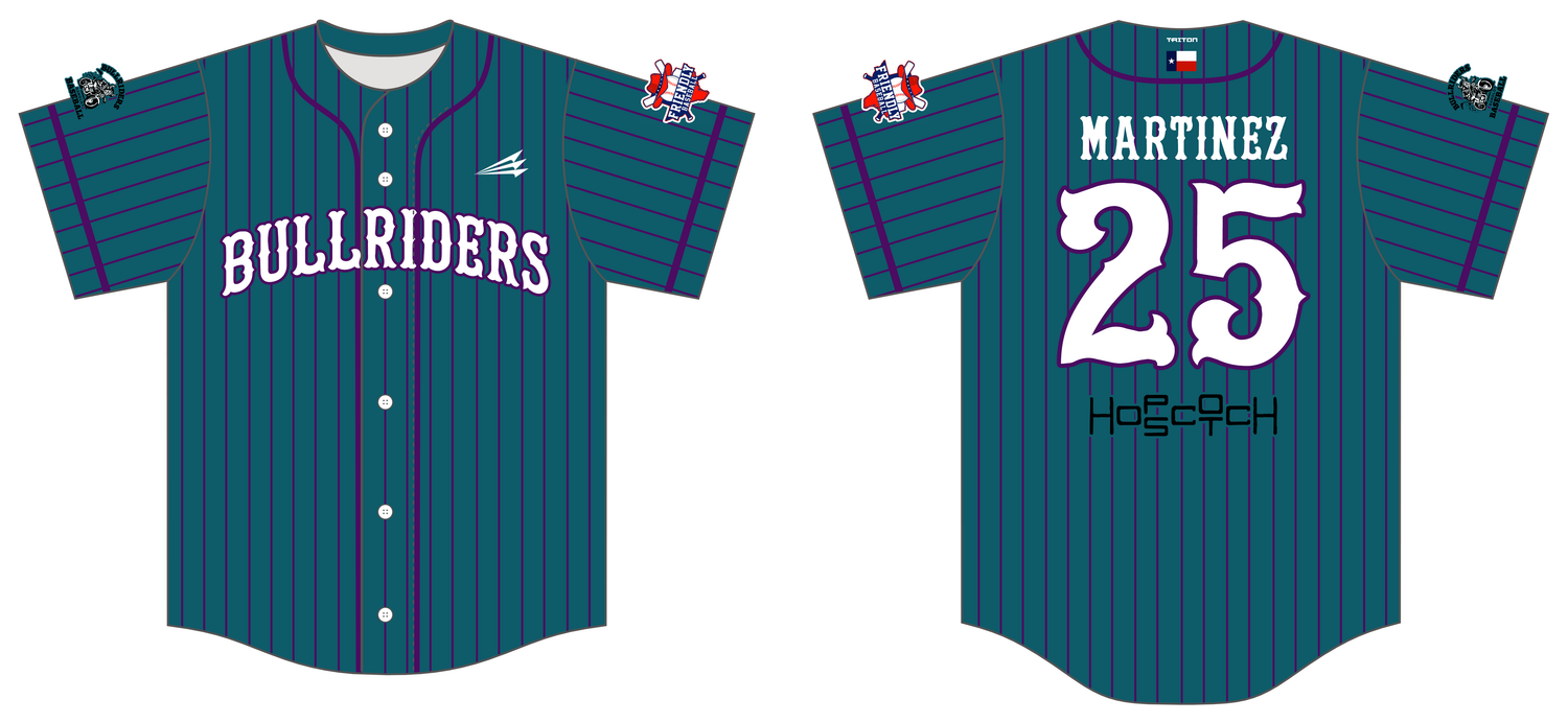 Fort Worth BullRiders Custom HexaFlex Baseball Jersey #J3c