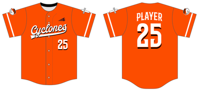 Jr. Cyclones 8U Custom HexaFlex Baseball Jersey #J1C