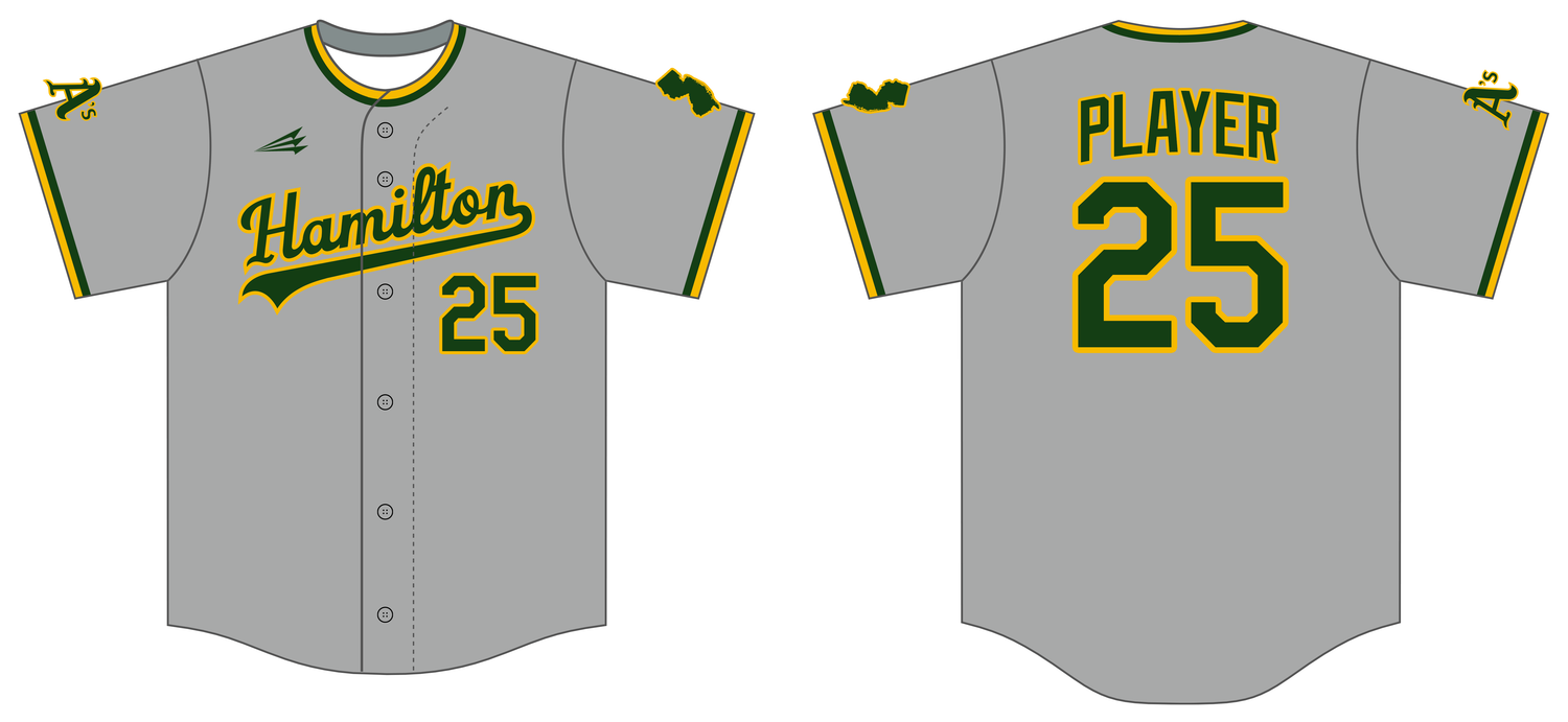 Hamilton A's Custom Nanodri Baseball Jersey #J50