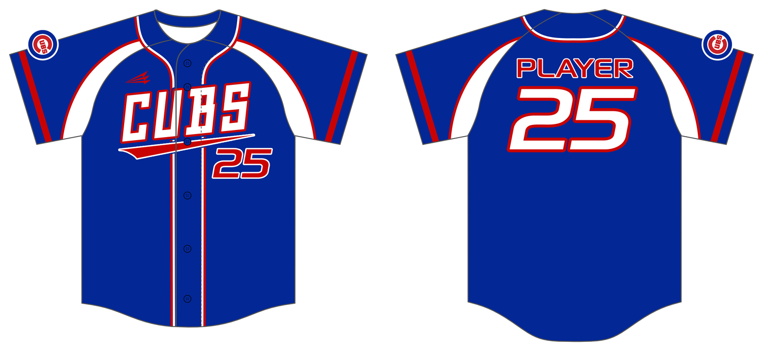 Cubs Custom NanoDri Baseball Jersey #J2B