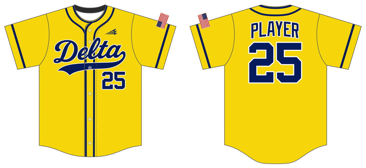 Delta Gold Custom HexaFlex Baseball Jersey #J1B