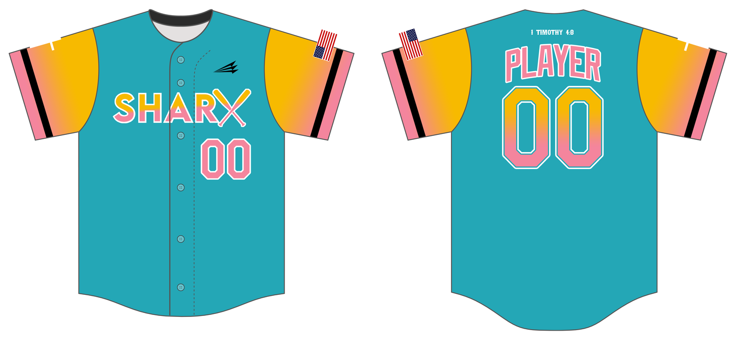 Chiville Sharx Custom HexaFlex Baseball Jersey #J14C