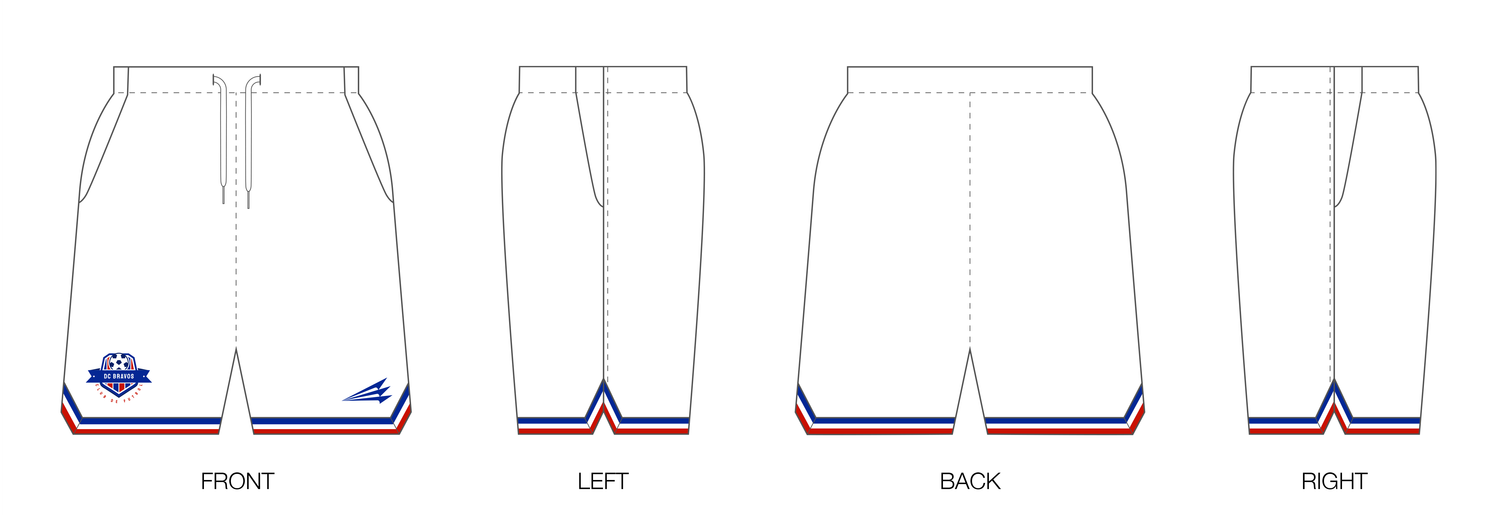 DC Bravos Custom Soccer Shorts #SS1b