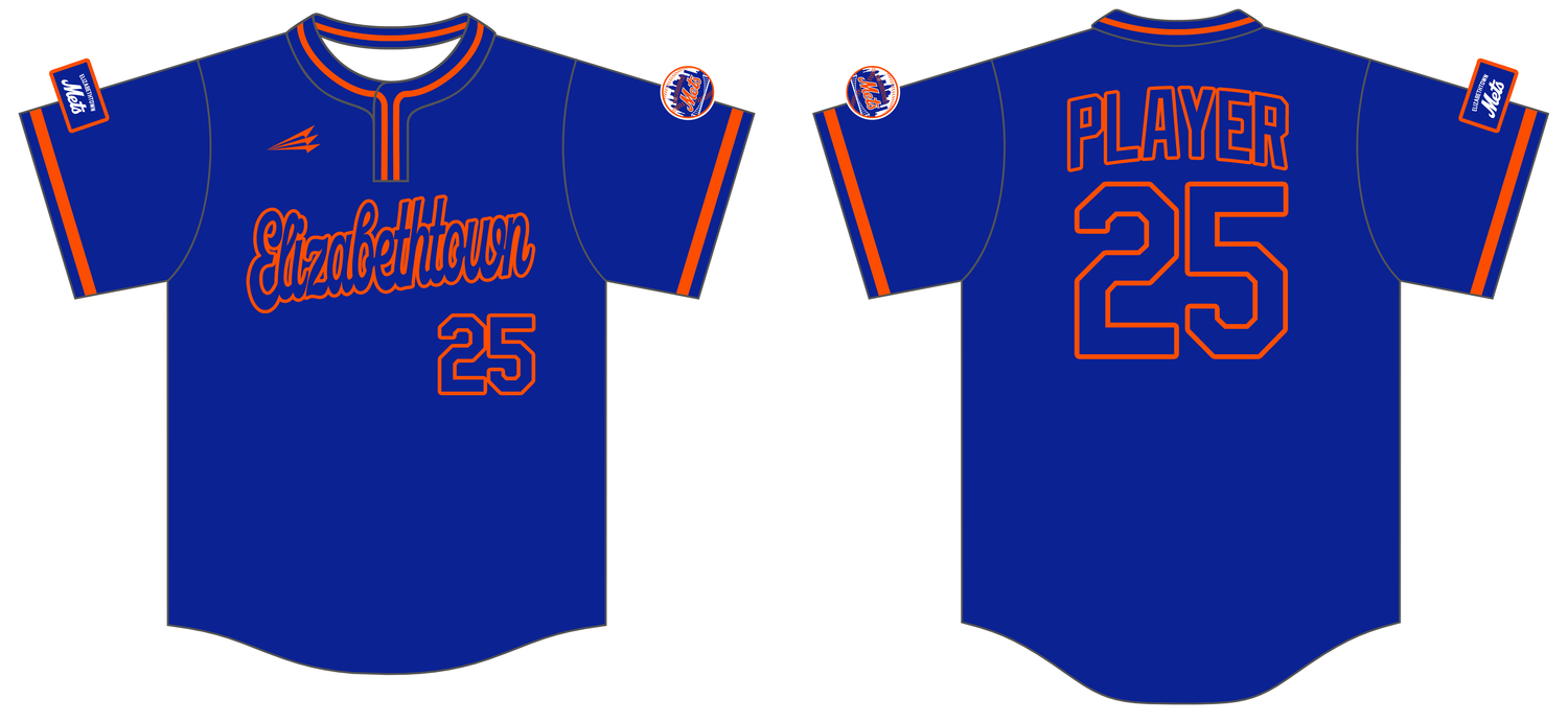 Elizabethtown Mets Baseball Custom NanoDri Baseball Jersey #J1B