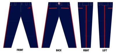 Owensboro Bombers Custom Athletic Fit Baseball Pant #BP1B