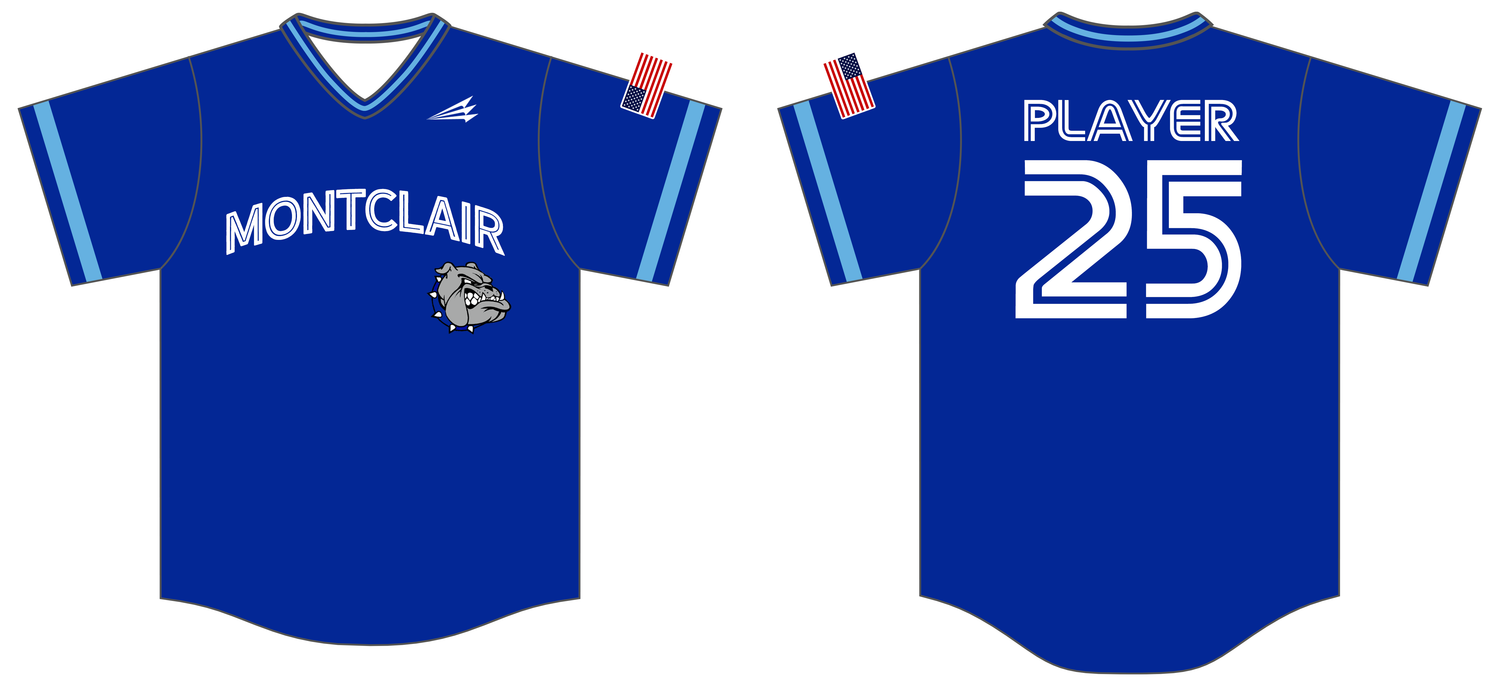 Montclair Bulldogs Custom NanoDri Baseball Jersey #J9L