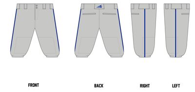 Montclair Bulldogs Custom Knicker Baseball Pant #BP1K