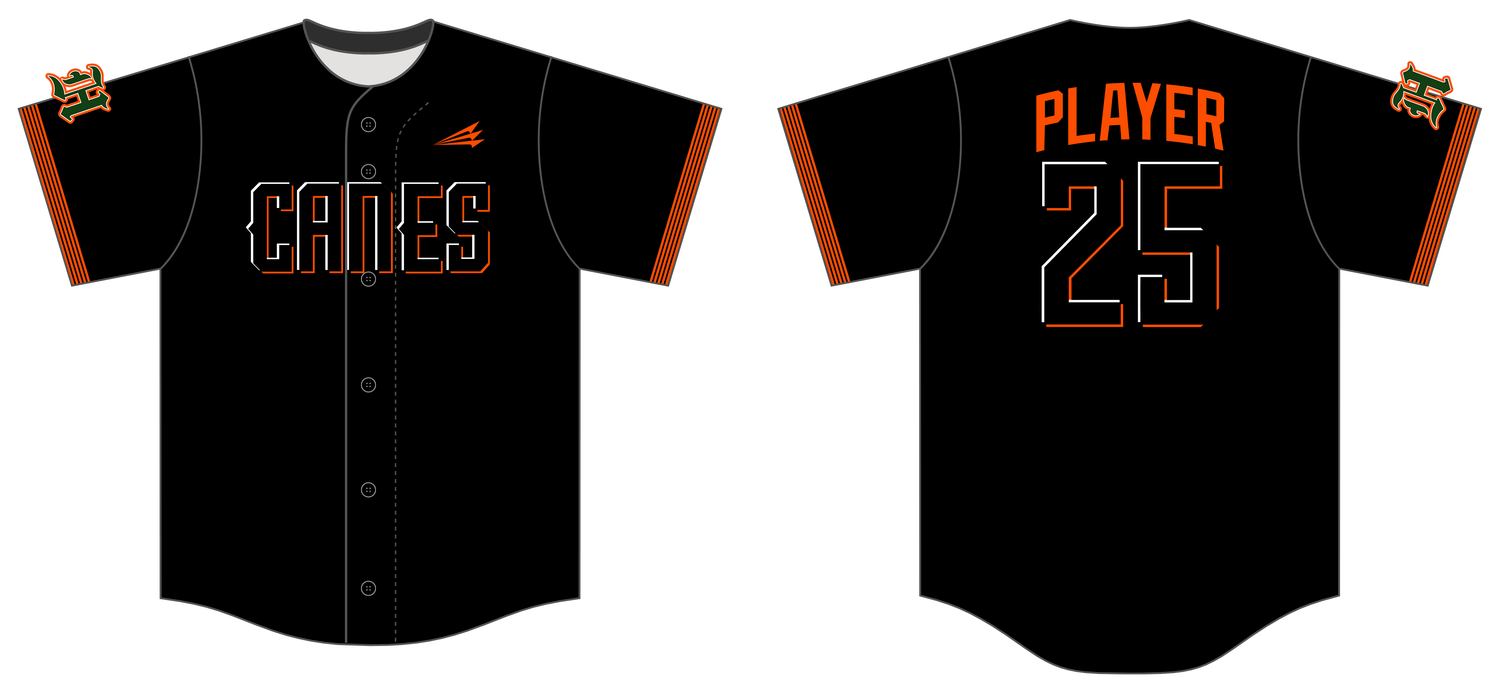 Hurricanes Custom NanoDri Baseball Jersey #J1B