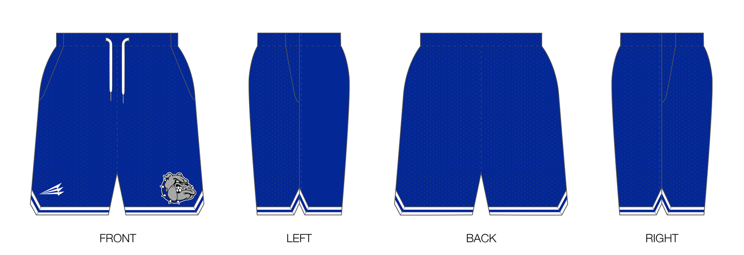Montclair Bulldogs Custom Retro Mesh Shorts #MS1