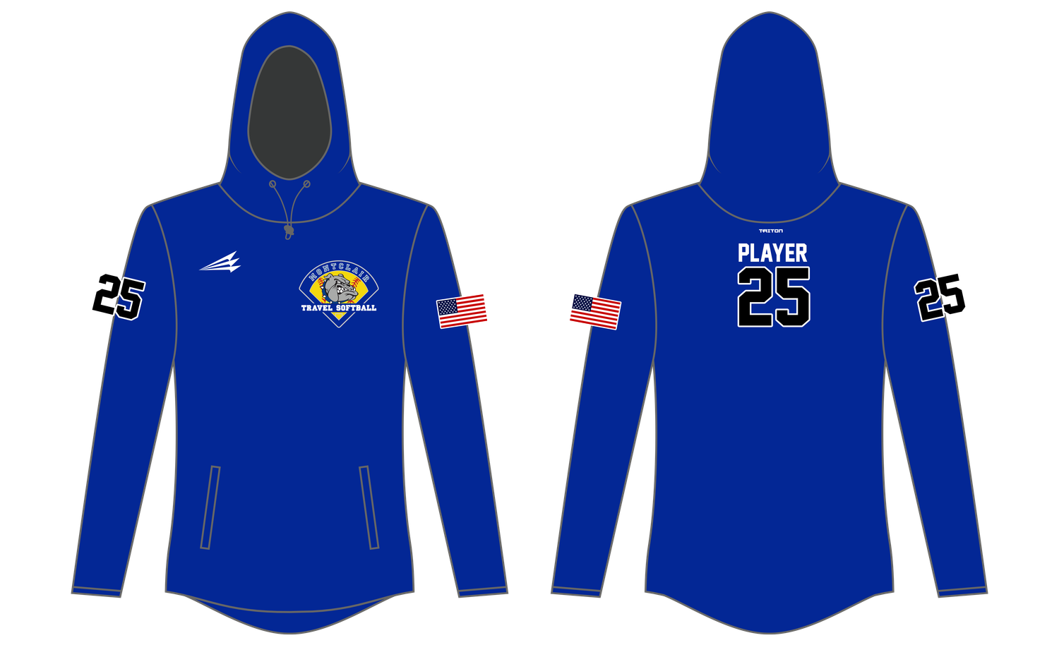 Montclair Bulldogs Custom QuadFlex Hoodie #QF3