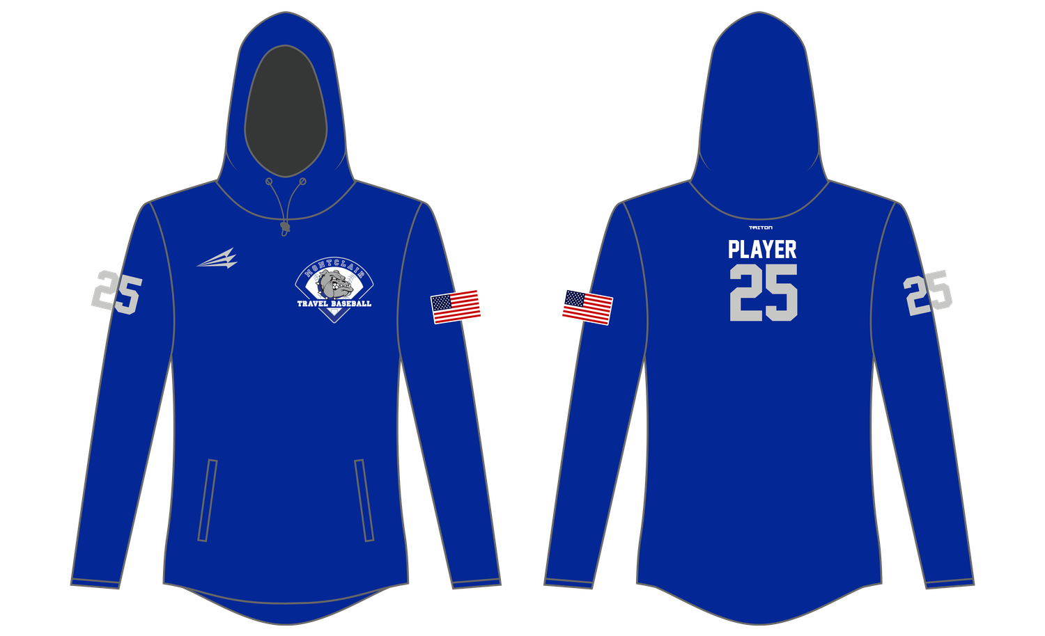 Montclair Bulldogs Custom QuadFlex Hoodie #QF2