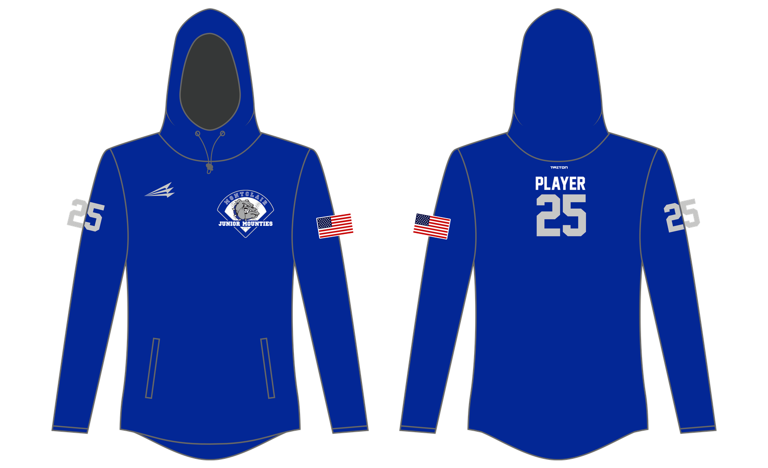Montclair Bulldogs Custom QuadFlex Hoodie #QF1