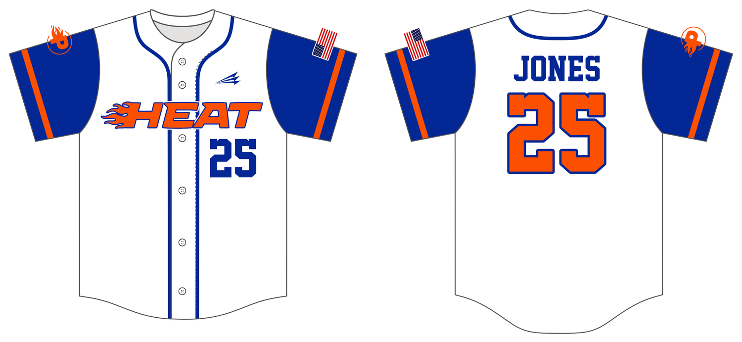 Pella Heat Custom HexaFlex Baseball Jersey #J1b