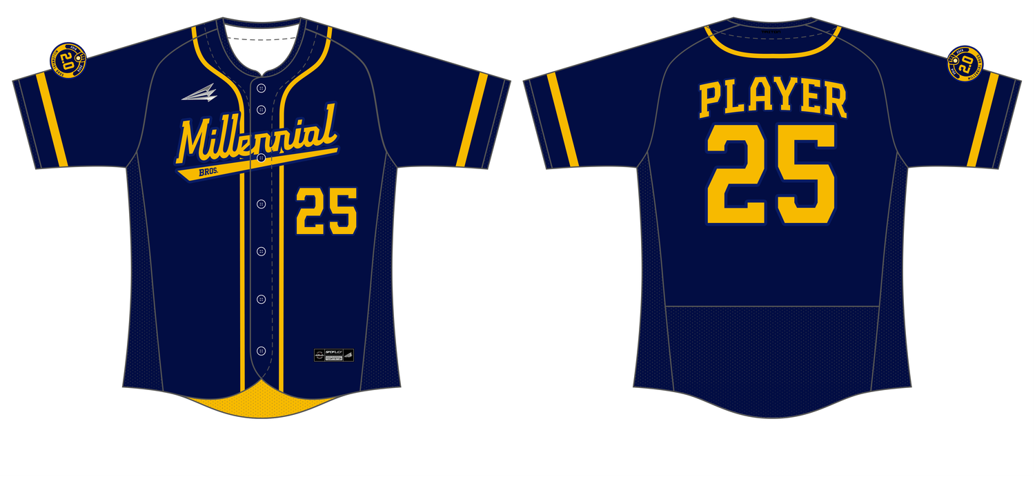 Millennial Bros. Custom SPDFLX Baseball Jersey #J1K