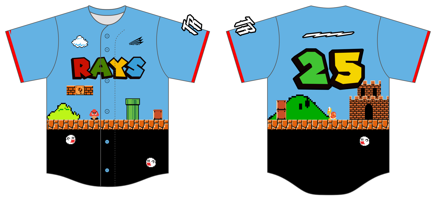Triton Rays Mushroom Kingdom Baseball Jersey