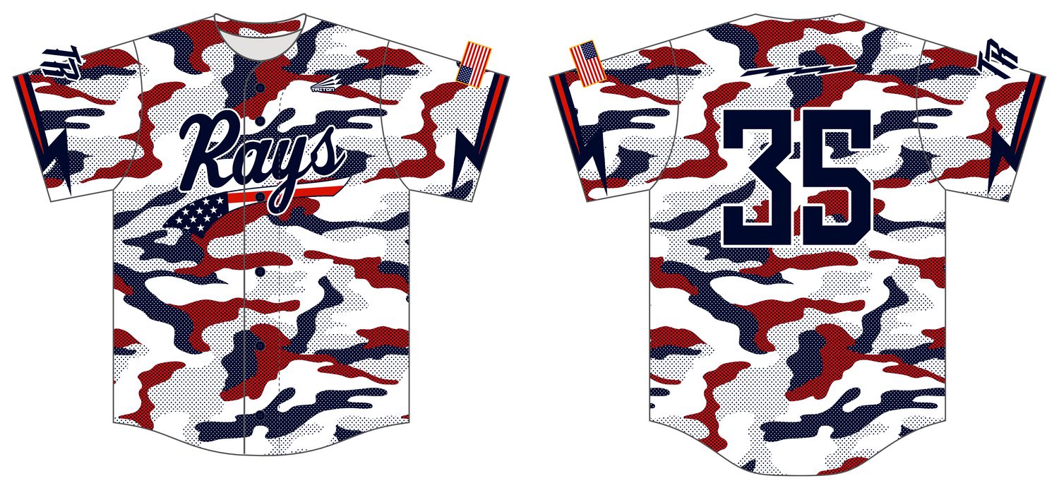 Triton Rays American Camo Baseball Jersey