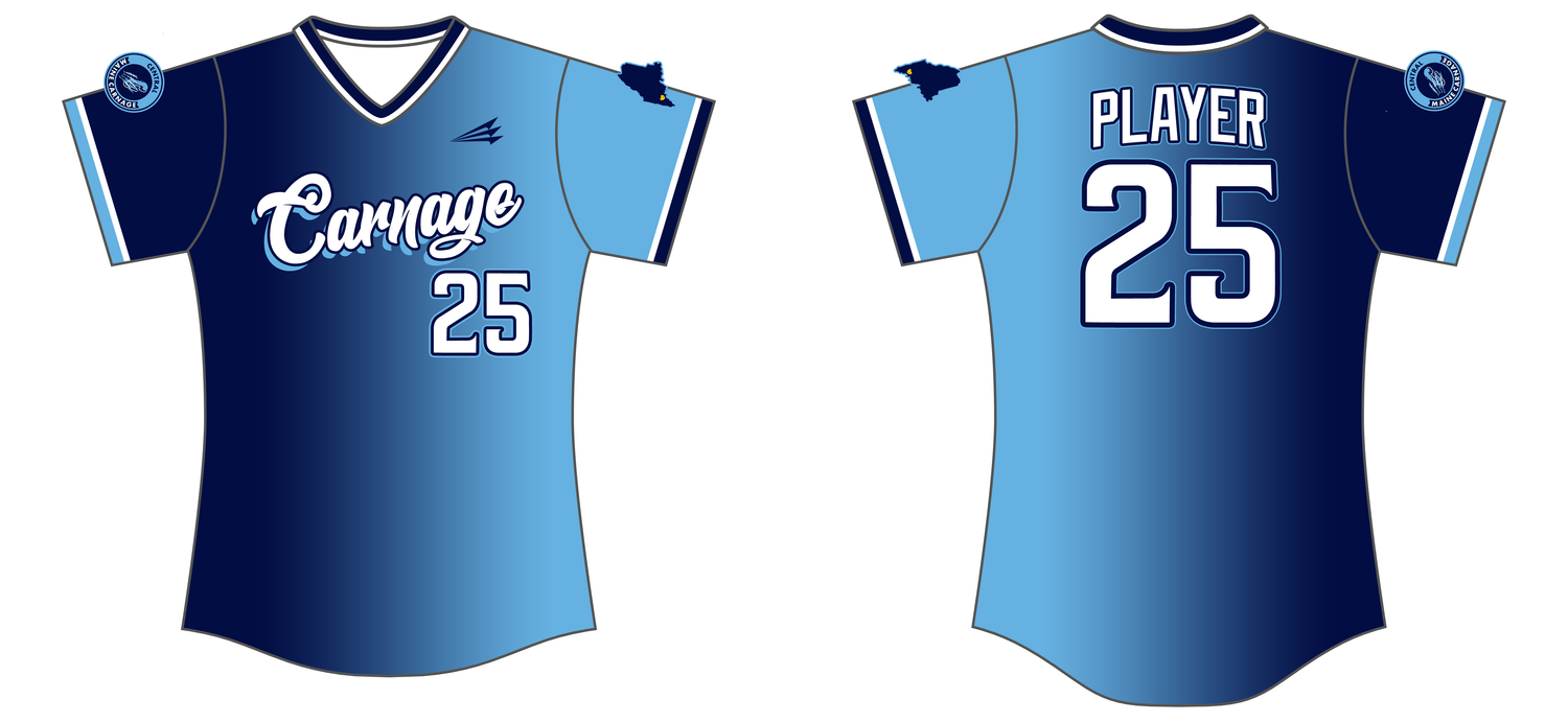 Central Maine Carnage Custom NanoDri Softball Jersey #J16